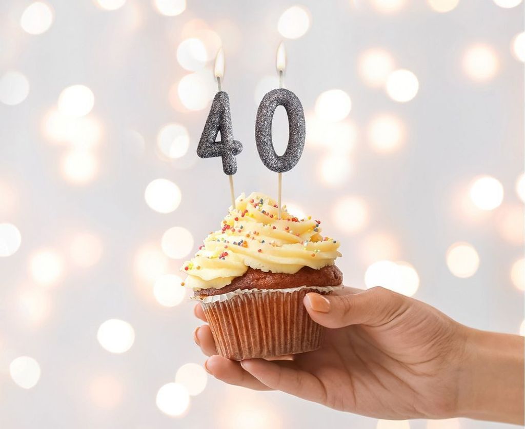 Glitzer Kerze Zahl 4 schwarz