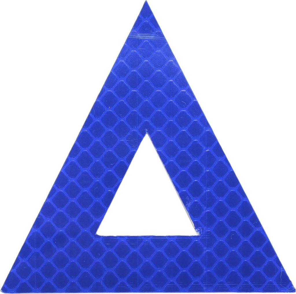 Reflektierender Stoßstangenaufkleber fluoreszierendes blaues Dreieck Reflektierender Autoaufkleber Personalisierte Dekoration Fahrzeugkörper oder...