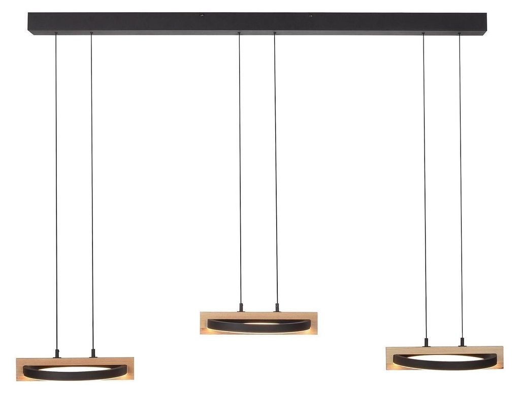 LED-Pendelleuchte - 135 x 200 cm - 6-flammig - Braun - Produktbild 
