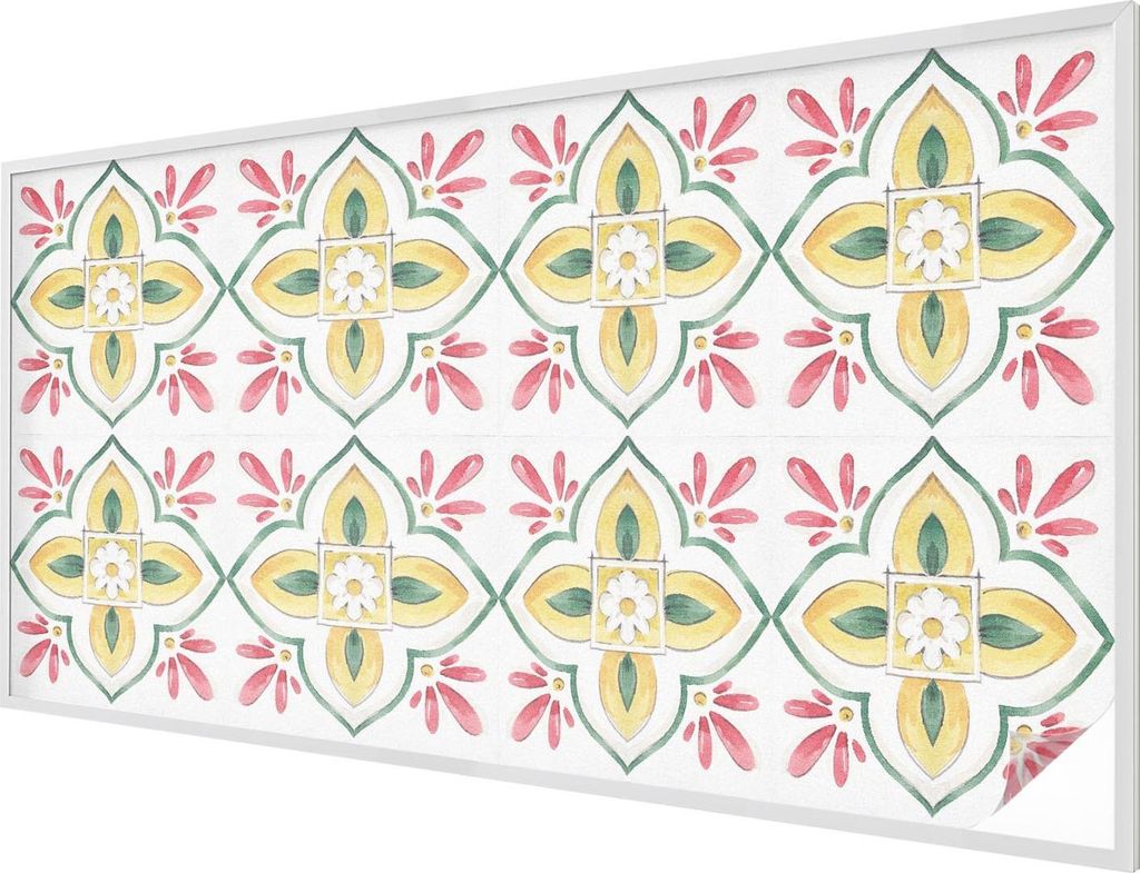 Buntglas Fensterfolie – 200x100 cm – Stained-Glass Design – blickdichte dekorative Sichtschutzfolie – selbstklebend, UV-Schutz – Blumensc...