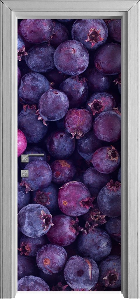 Tür Selbstklebende 80x210 cm Türfolie Türtapete Klebefolie - Schattenbeere Obst