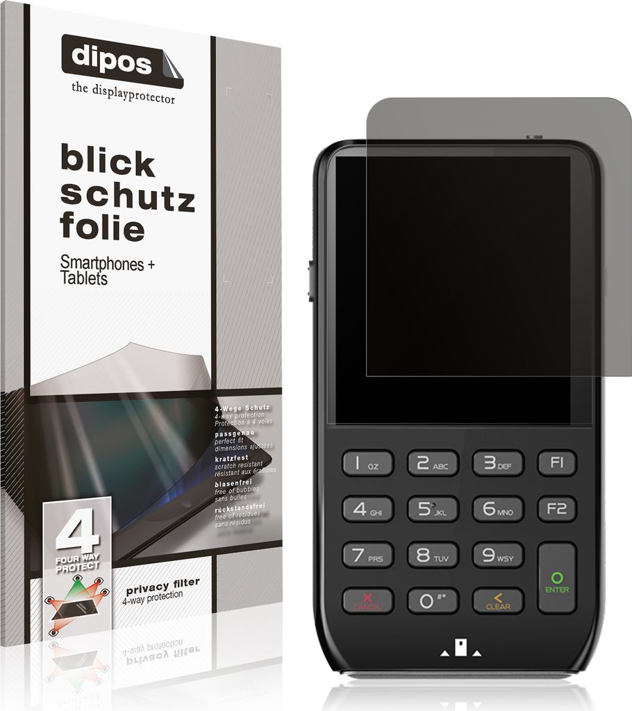 Blickschutzfolie für Pax D190 matt Schutzfolie Folie Produktbild 