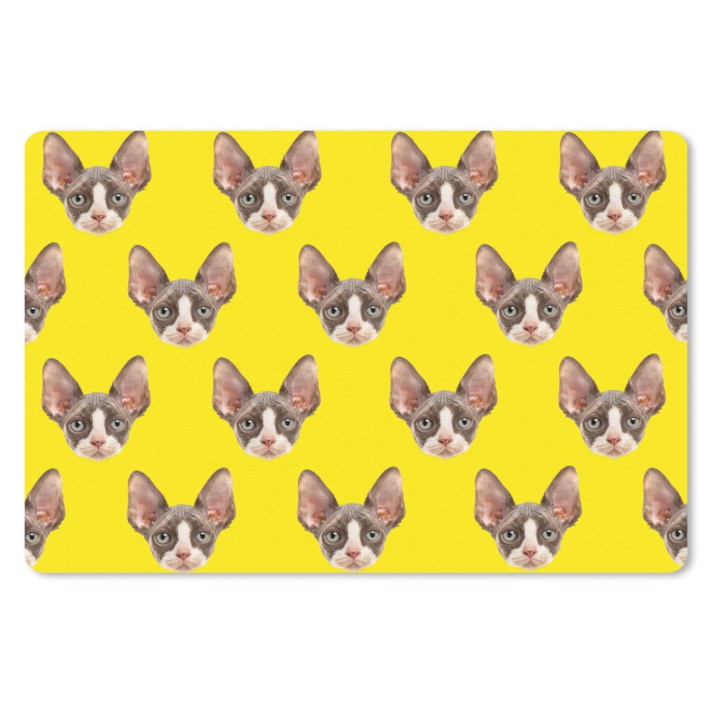 MuchoWow Mauspad Mousepad Haustiere - Muster - Gelb 27x18 cm - Mousepads - Maus Mat - Pad - Mausunterlage - Büroartikel - Desk Matten
