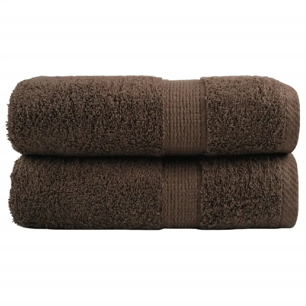 Soleil Fine Goods - Set di 4 asciugamani da bagno, 100% cotone, lavabili in lavatrice, resistenti e incredibilmente morbidi (foresta
