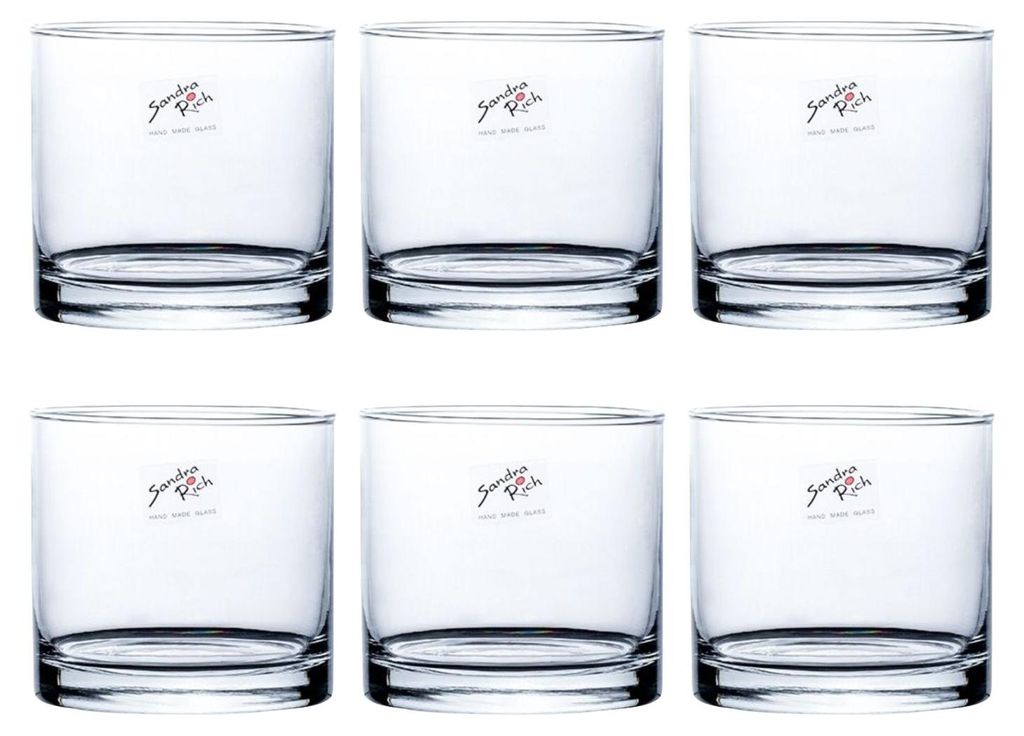 6er Set Dekogläser Kerzengläser CYLI Zylinderform H. 10cm Produktbild 