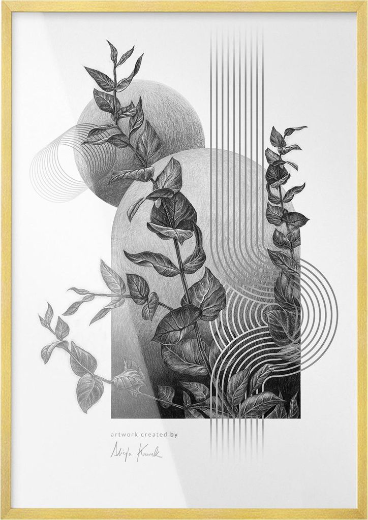 Bilderrahmen Gold Fotorahmen Wanddeko Collage Foto Poster 102x72 cm Design