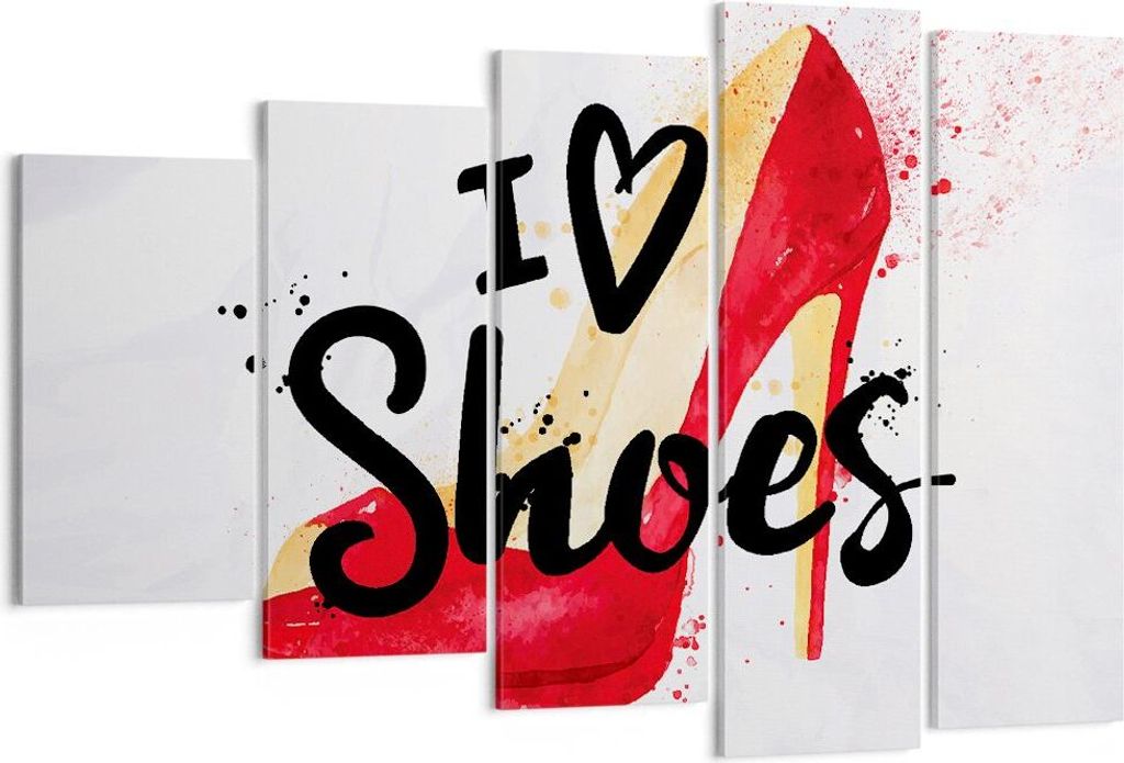 Bild auf Leinwand - Leinwandbild - Schuh Ferse Frau Mode - 150x100cm - Wand Bild - Wanddeko - Leinwanddruck - Bilder - Kunstdruck - Wanddekoration ...