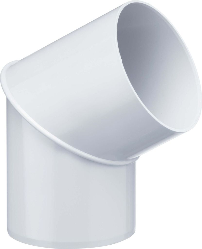 INEFA Regenrohrbogen 60 Grad für Fallrohr, PVC DN100 / 100mm Weiß Verbindungsstück Dachrinnenzubehör, einfache Montage, Germany