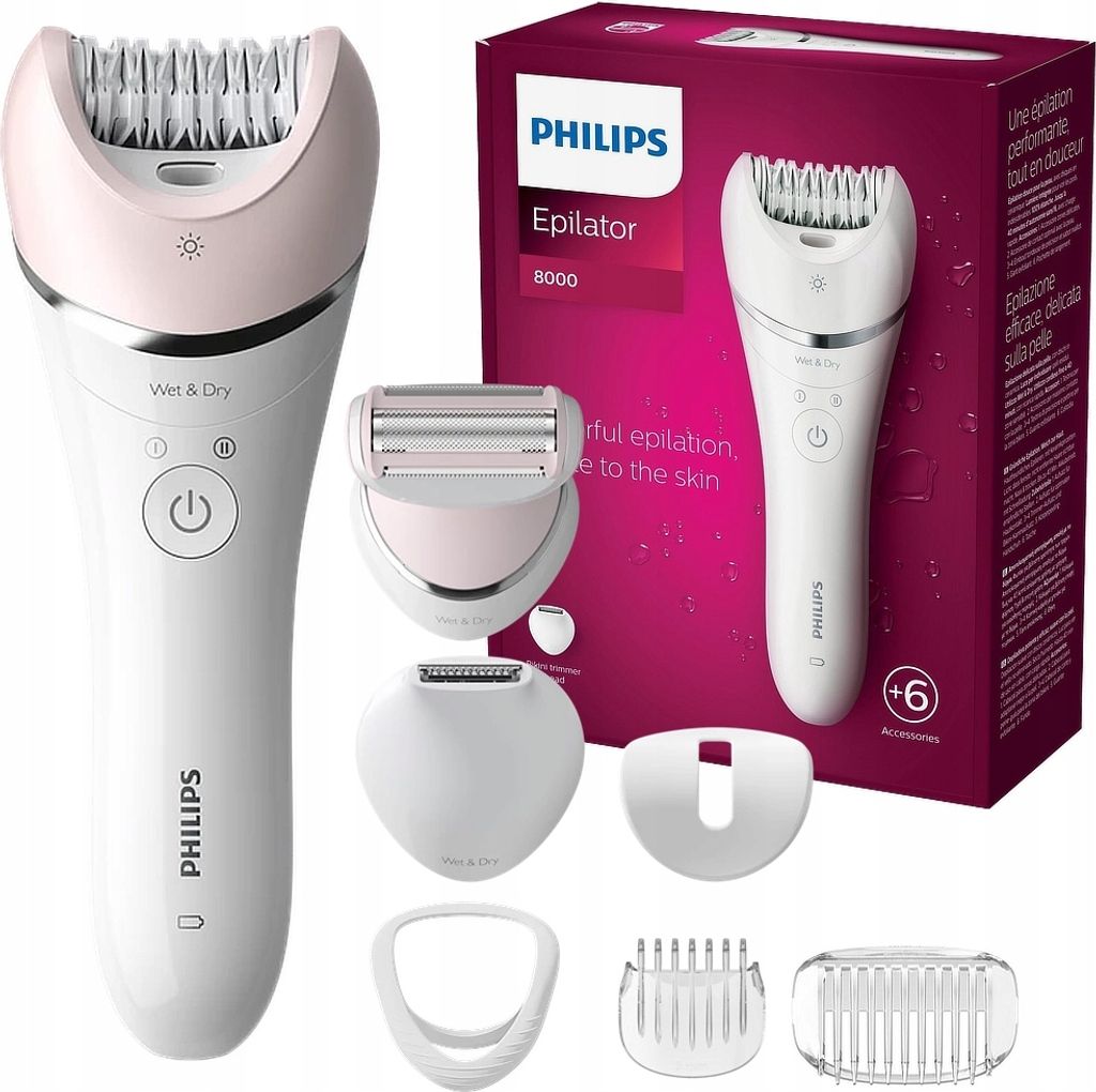 Philips | Epilierer Series 8000 BRE721/00 - Ergonomisch - Glatte Haut - Innovatives Double Action System