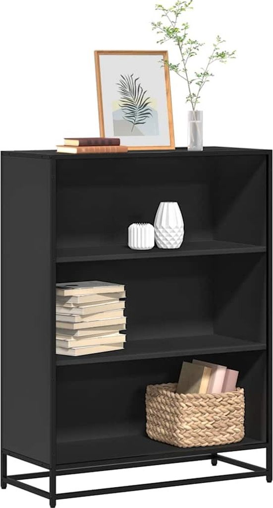 Maison Exclusive - Bücherregal Schwarz 80,5x35x107,5 cm Holzwerkstoff