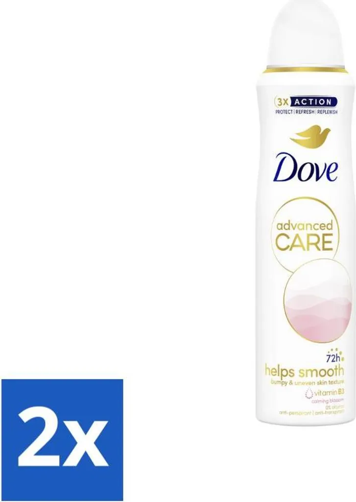 Dove Deodorante Spray Advanced Care 2 Pezzi 150ml - Offerta Risparmio