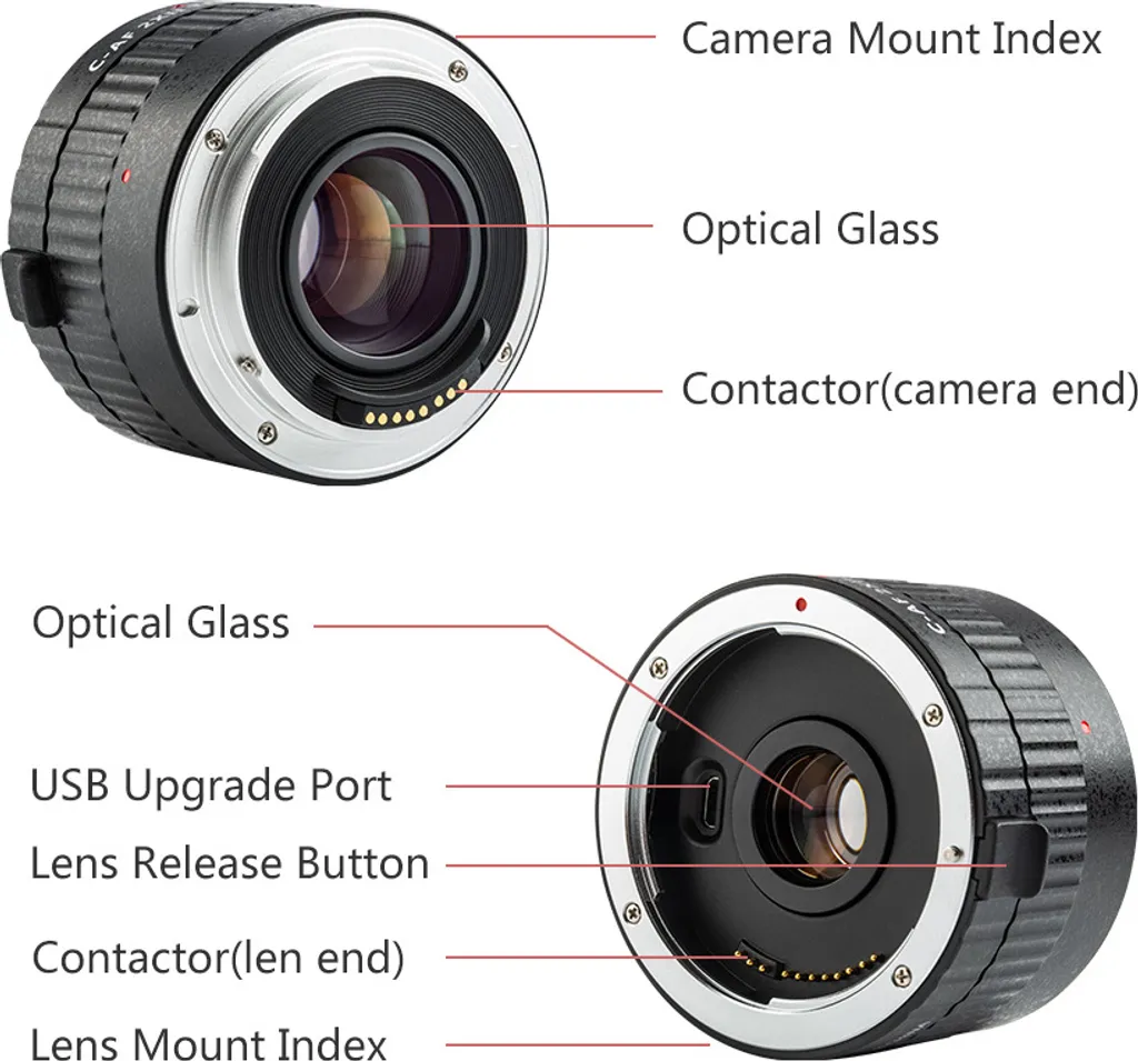 Doubleur de Focale Viltrox Autofocus pour Objectif Canon EF 1200D