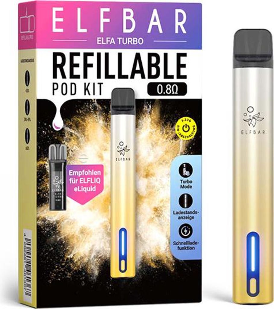 Elfbar Elfa Turbo Kit Pod ricaricabile Aurora Gold Immagine del prodotto 