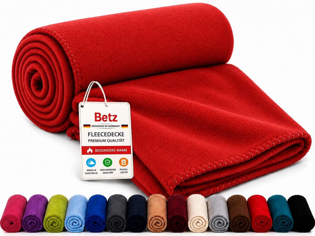 Betz Fleecedecke 130x170 cm 180g/m² – Weiche Wohndecke & Produktbild  KI-generiertes Bild