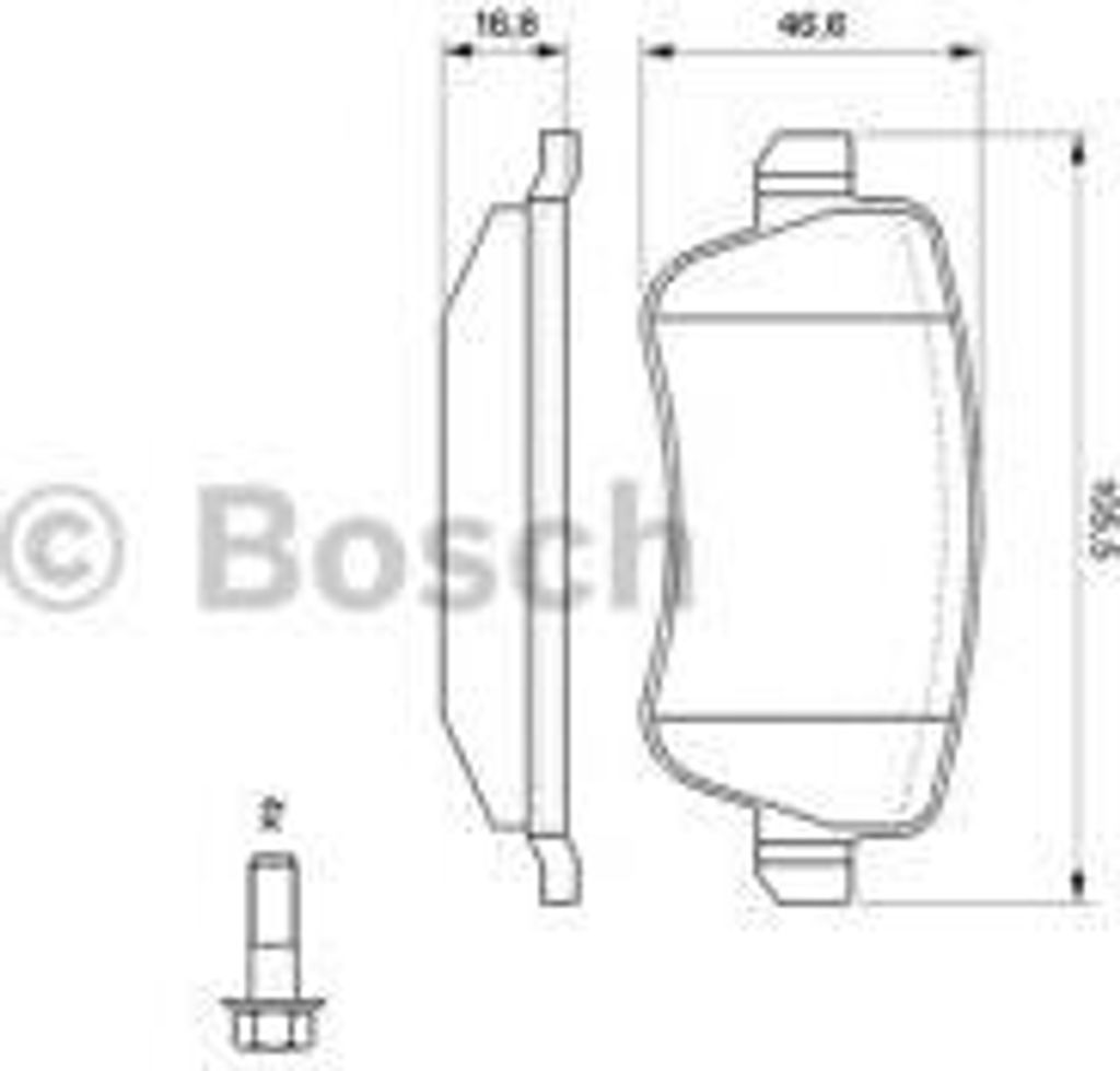 Bosch Bremsbelagsatz, Scheibenbremse 0 986 494 125
