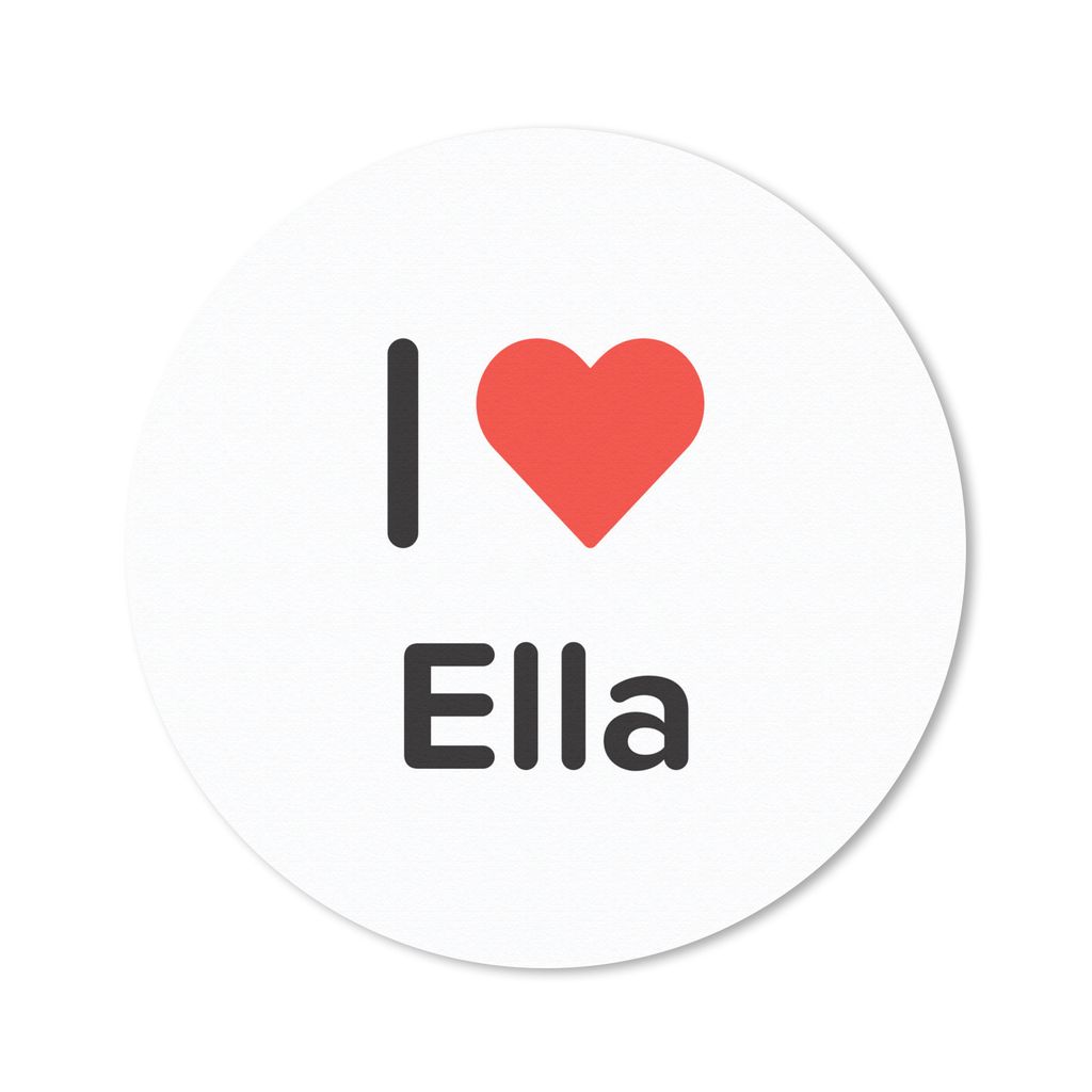 MuchoWow Mauspad Mousepad Ich liebe - Ella - Mädchen 50x50 cm - Mousepads - Maus Mat - Pad - Mausunterlage - Vinyl