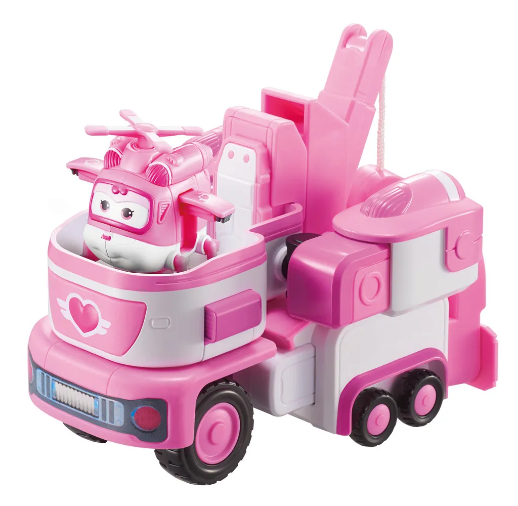 Dizzy Super Wings Deluxe Transforming - Hélicoptère avec Lift Actif
