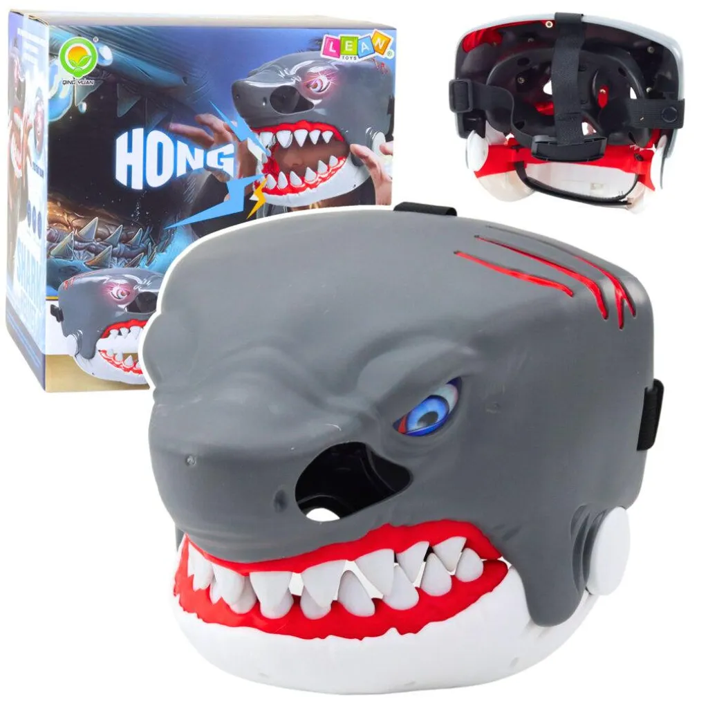 Masque de requin confortable et ajustable ne glisse pas sons et lumières