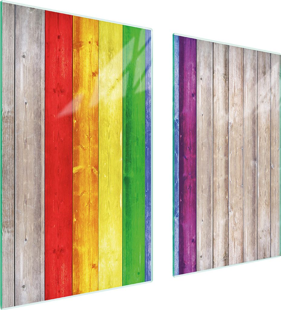 Glasschutzplatte Für Herd 75X52 Farbig