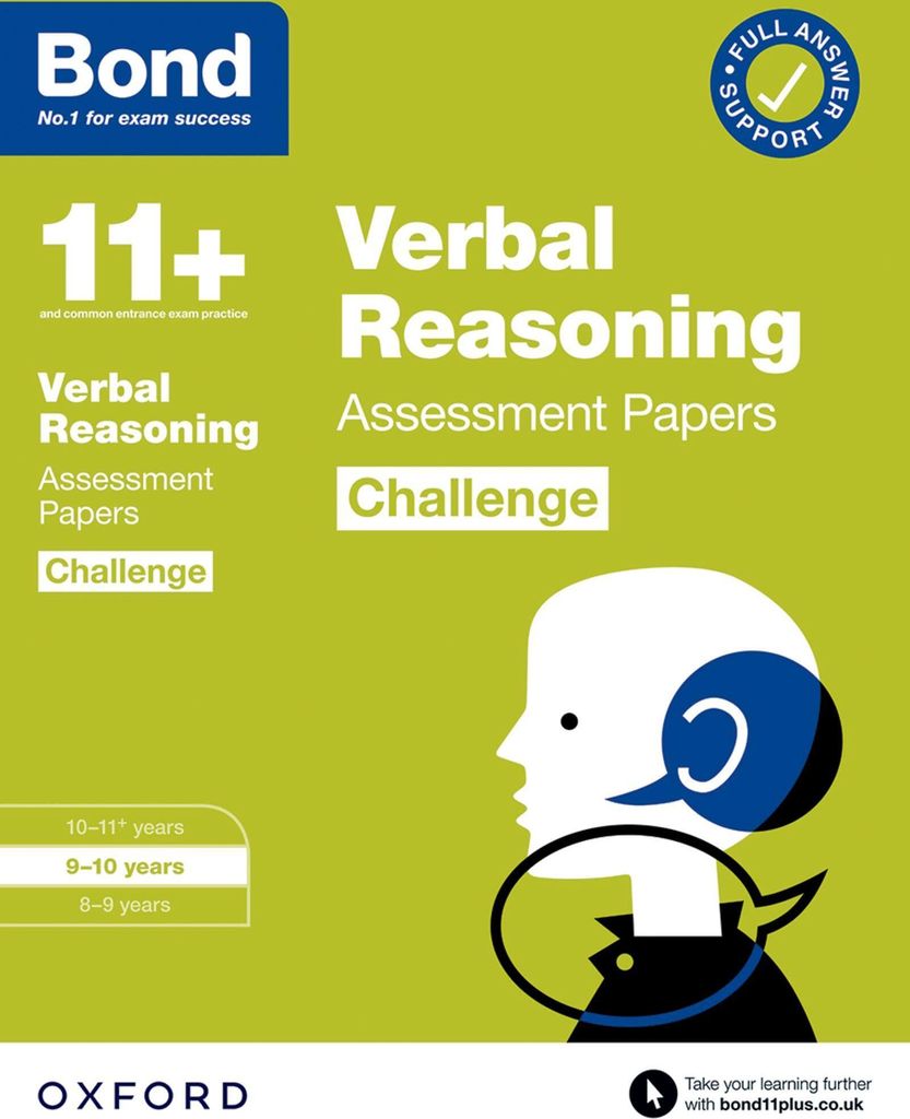 Bond 11+: Bond 11+ Verbal Reasoning Challenge Assessment Papers 9-10 years