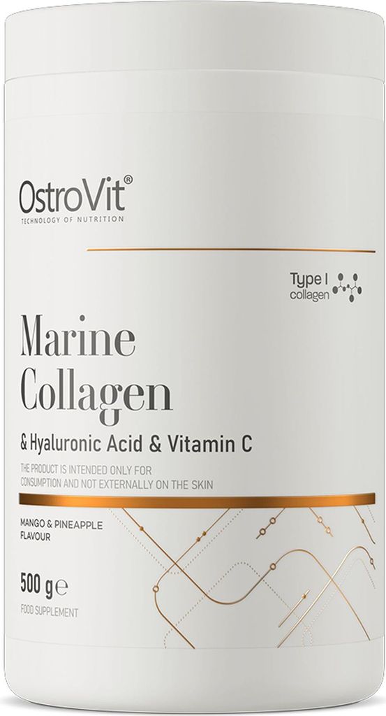 OstroVit Marine Collagen Hyaluronic Acid+Vitamin C 500g Mango & Ananas
