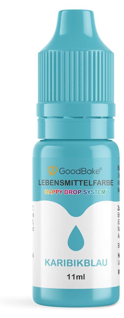 GoodBake Lebensmittelfarbe Karibikblau 11ml – flüssig, backfest, zum Färben von Teig & Creme