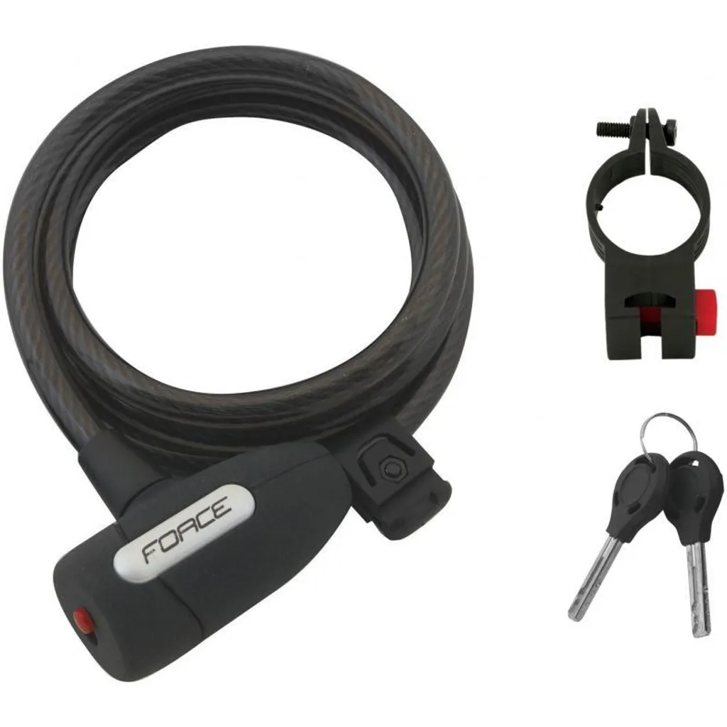 Antivol vélo spirale 1,50 m flexible avec fixation cadre pour cycliste