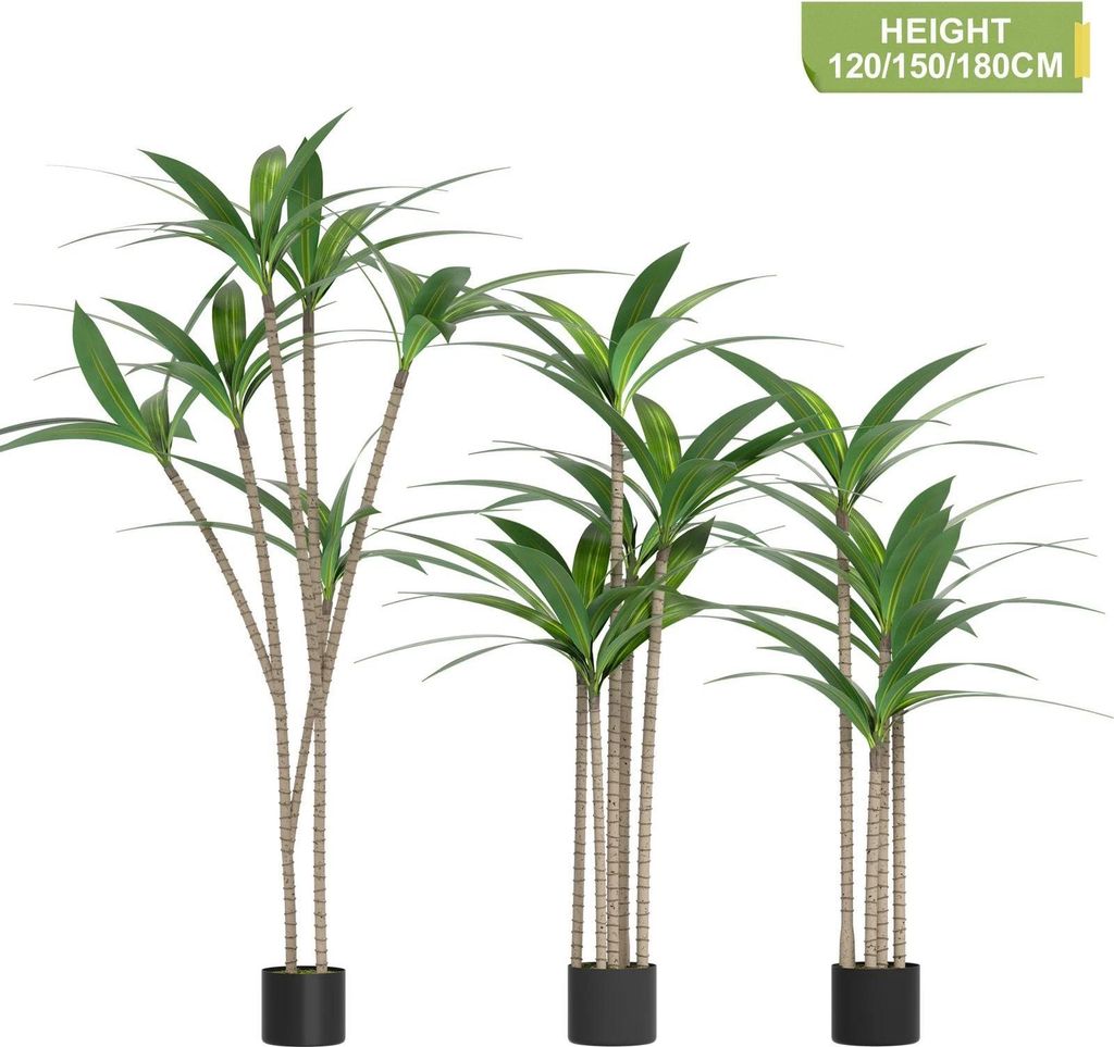 XINZI Künstlicher Dracaena Fragrans Künstlicher Brasilienischer Eisenbaum Künstliche Pflanzen groß Kunstpflanze im Topf Künstlich Kunstbaum wi...