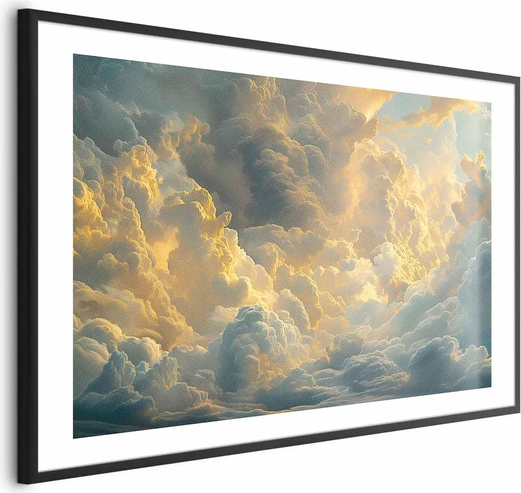 Poster Last Breath of Day 90x60 cm con cornice nera con margine