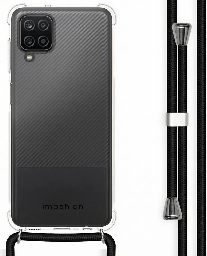 Custodia Samsung Galaxy A12 con Cordino imoshion Nero - Protezione Top