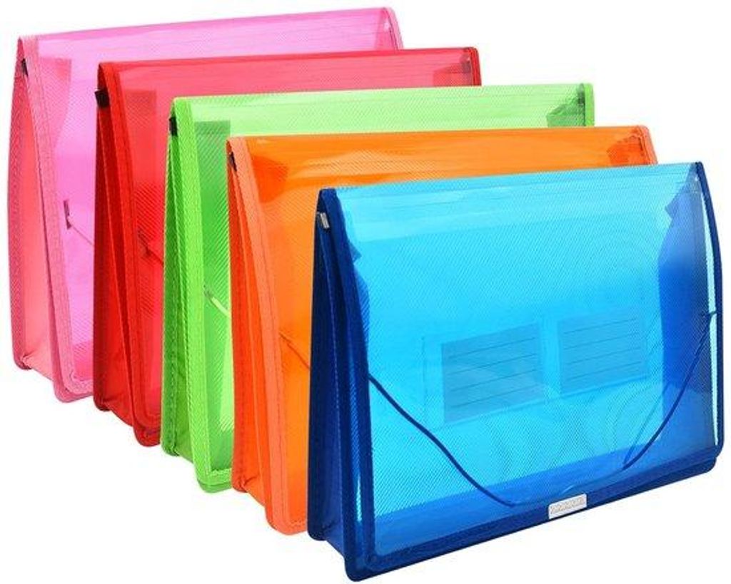 Wasserdichte Dokumentenmap A4 transparent 5-teilig Organizer