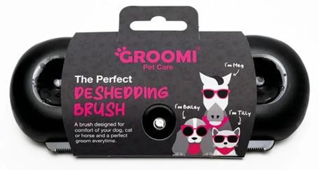 Brosse à poils pour animaux noire - Élimination efficace des mues