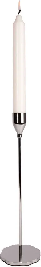 Bougeoir Argenté Haut 28 cm en Acier Inoxydable et Alu Sagaform