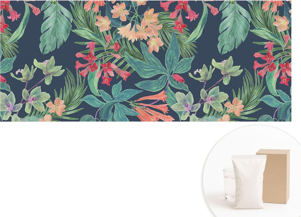 Fototapete - Wandbilder für Wohnzimmer - 208x146 cm - Dekorative Wandfolie - Modernes Design für Wanddekoration - Tapeten für Innenräume - Trop...
