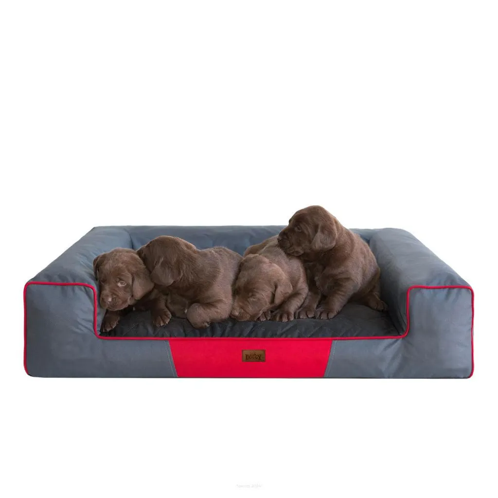 Panier pour chien XXL Victoria 118x78 cm déhoussable et lavable gris