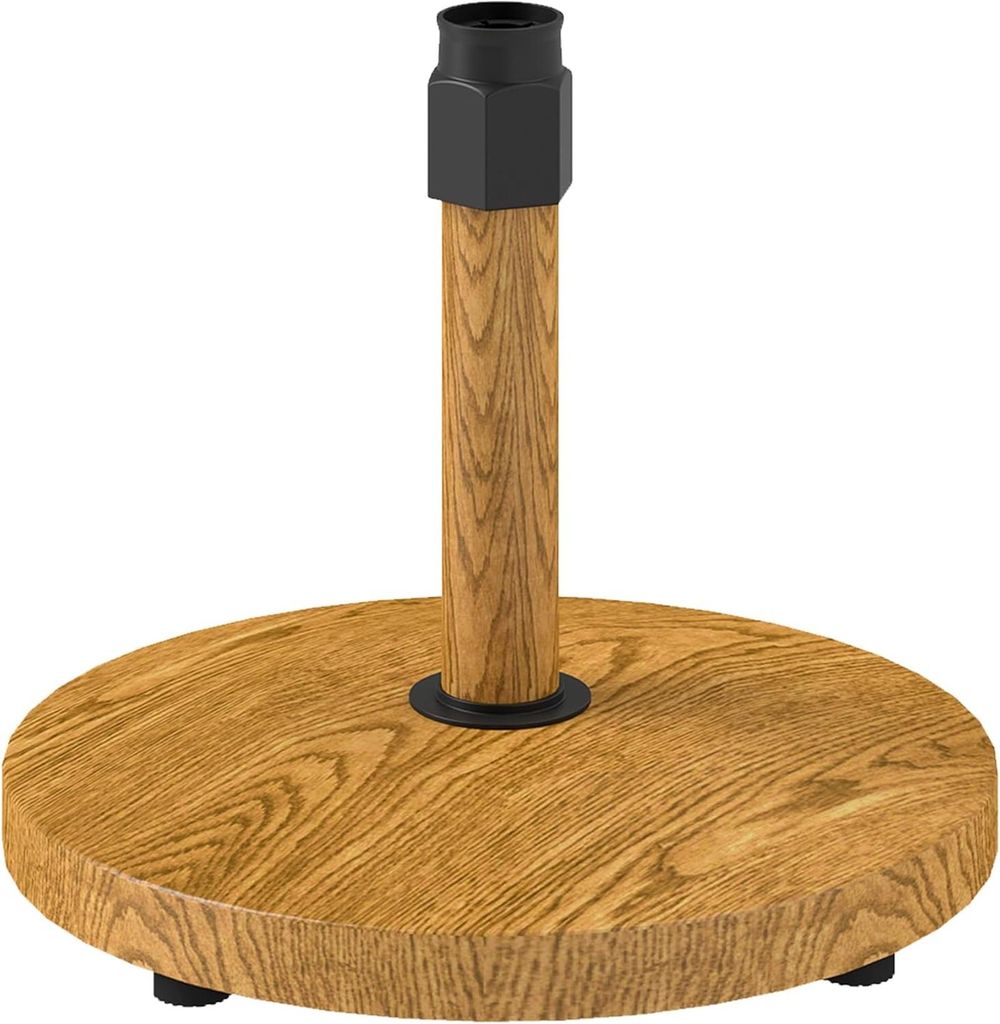 Sonnenschirmständer Beton Holzdesign verstellbar Ø36/38/48 mm Naturholz