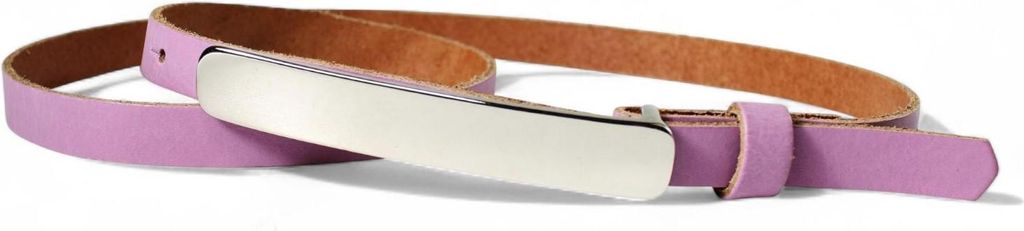 FRONHOFER 1,2cm schmaler Gürtel mit 12 cm silberfarbiger Gürtelschnalle 17574