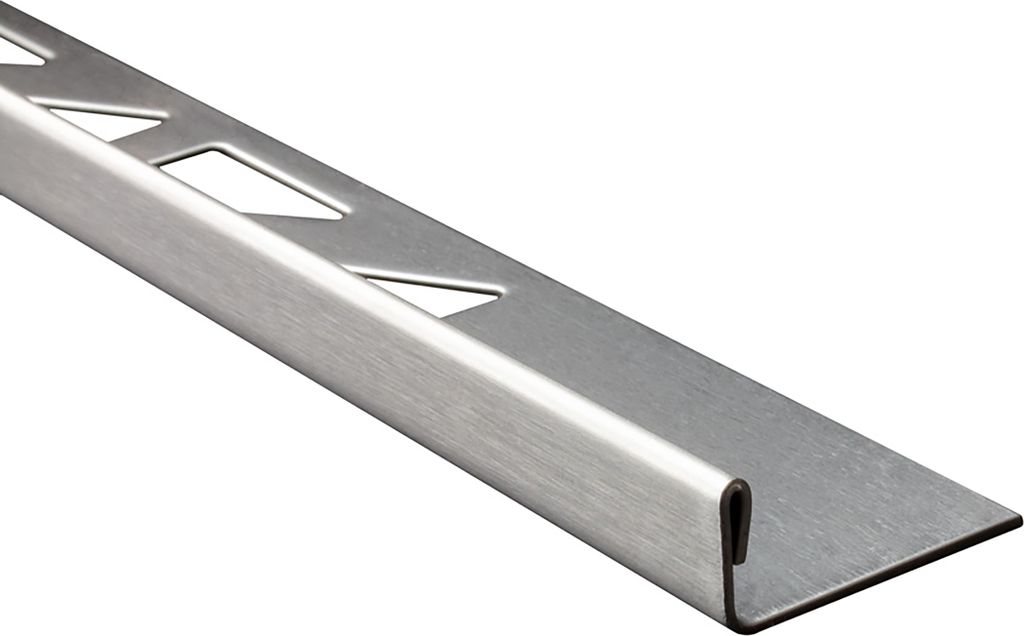 L-Profil Edelstahlschiene Profil Fliesenschiene Edelstahl V2A L250cm 8mm gebürstet