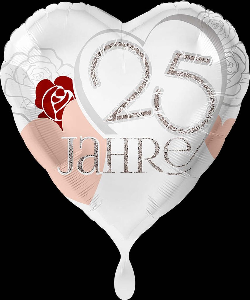 25 glückliche Jahre Folienballon 43cm