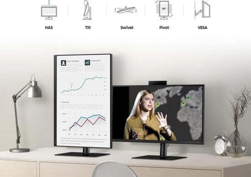 Samsung S24A400VEU Moniteur LED 24" avec webcam intégrée et micro - 22