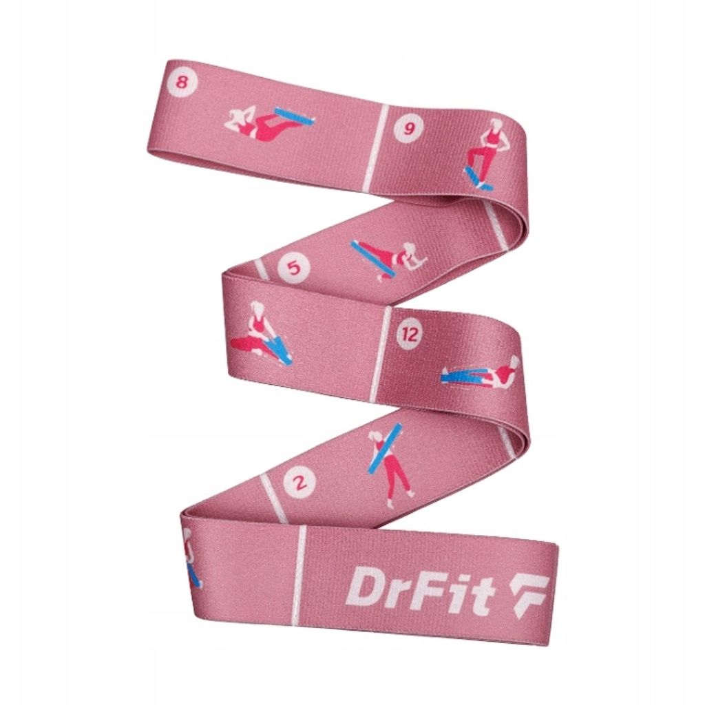DrFit Guma fizjoterapeutyczna oporowa 4x90 cm różowa Zdjęcie produktu 