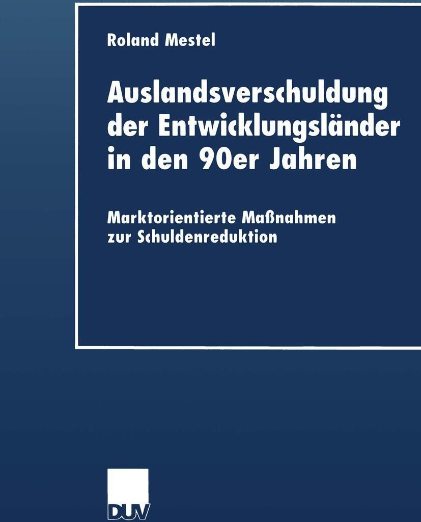 Auslandsverschuldung der Entwicklungsländer in den 90er Jahren