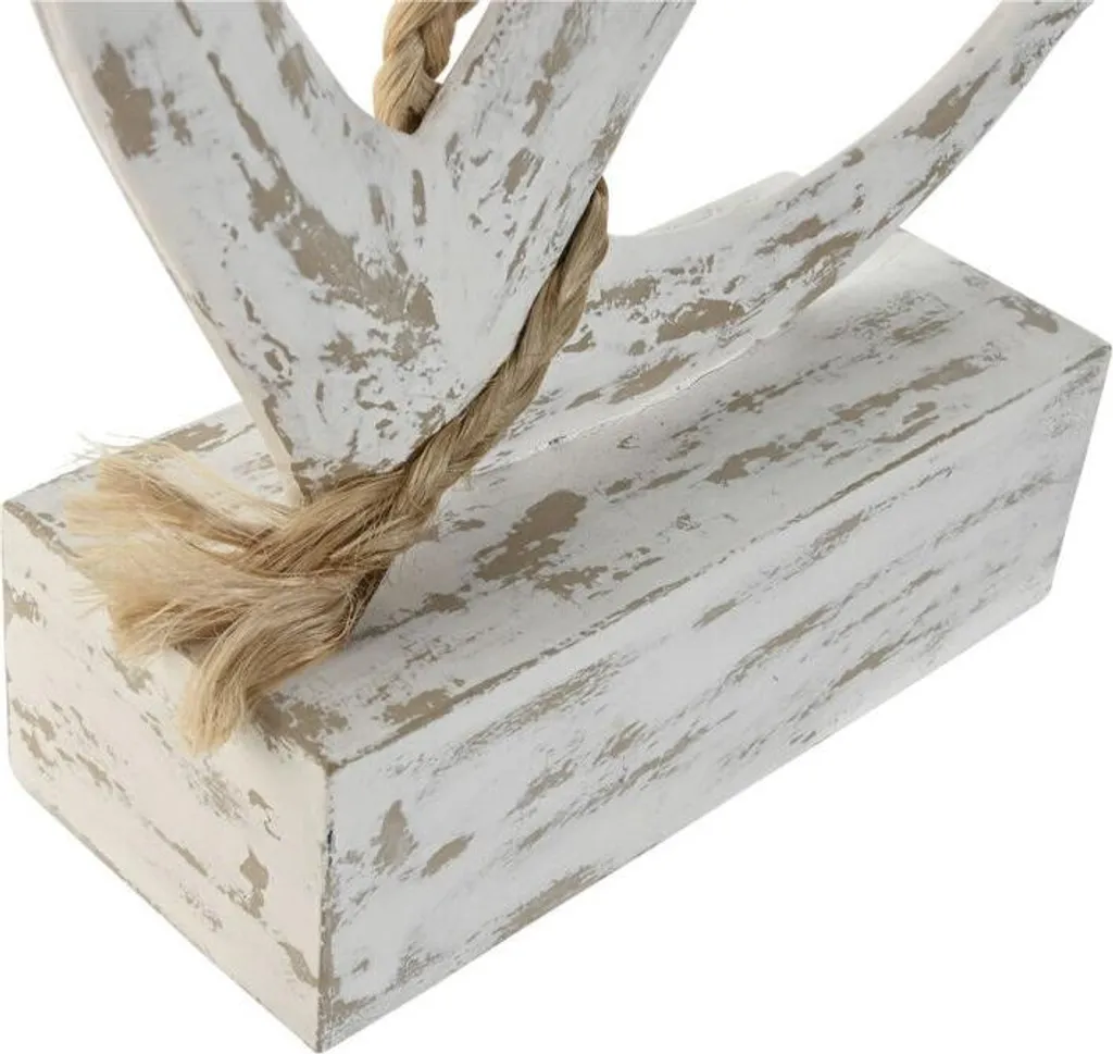 Statue décorative ancre de marine blanche pour intérieur chic