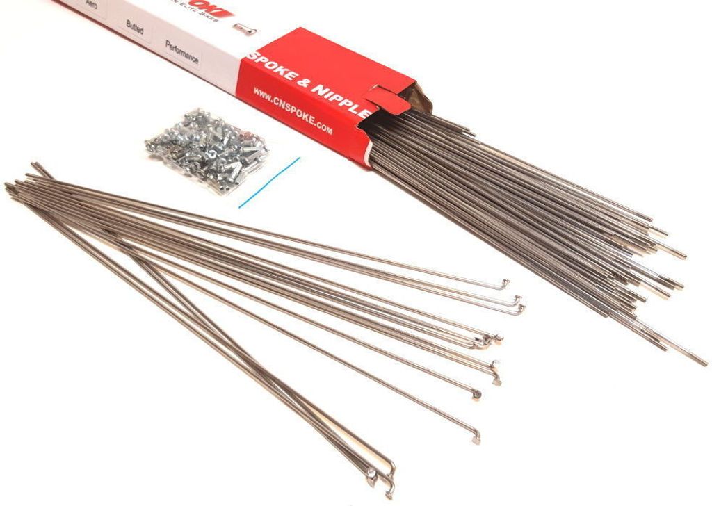 80x CN Spoke Fahrrad Speichen 2.0 mm EDELSTAHL rostfrei inkl. Nippel 14mm versch. Längen, Speichenlänge:285