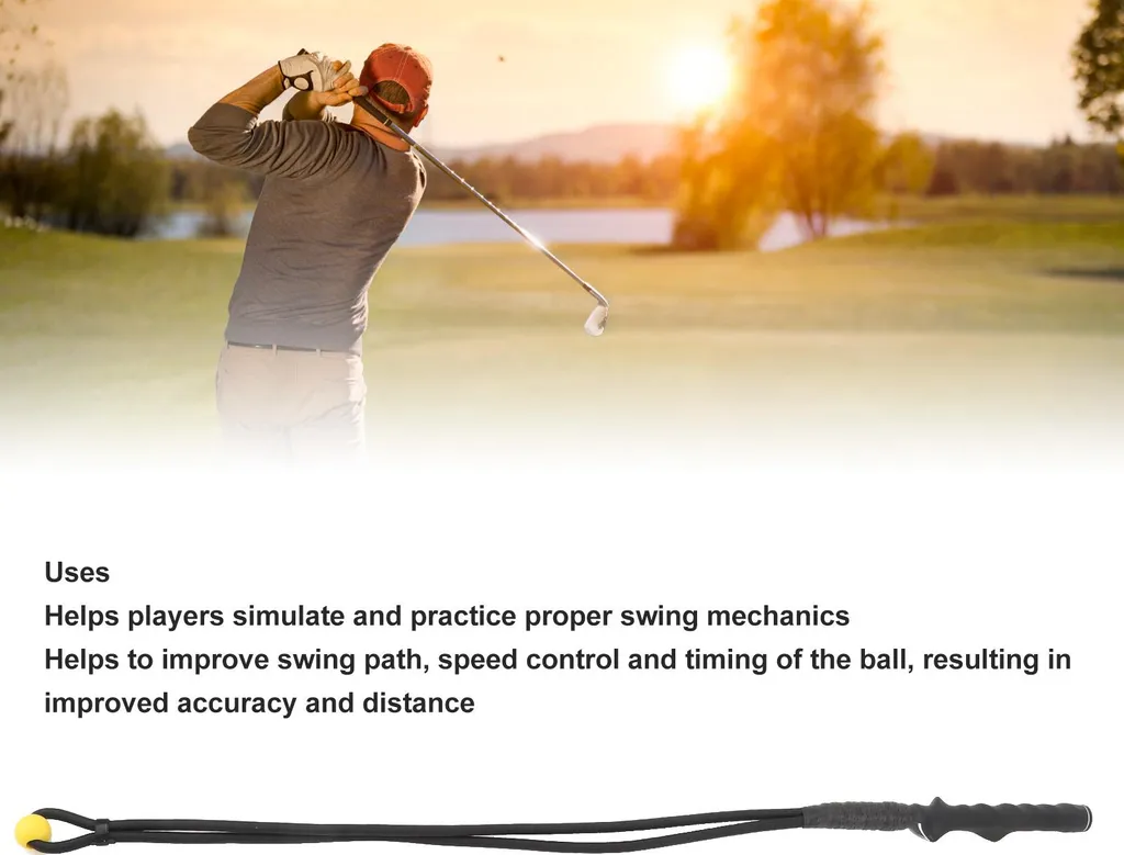 Corde d'exercice de golf avec poignées ergonomiques pour débutant - 4