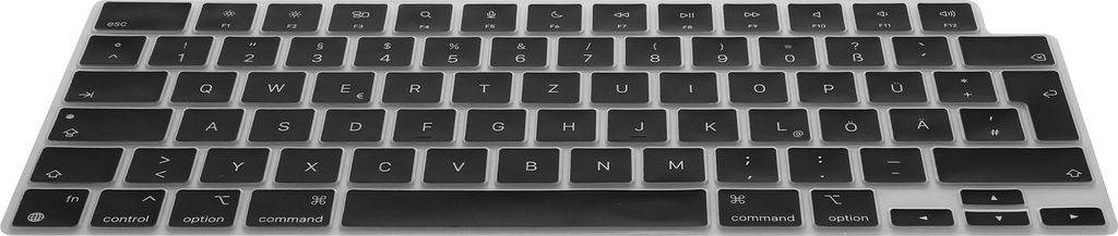 kwmobile Silikon Tastaturschutz für Apple Macbook Air 13.6 M3 2024 A3113 - QWERTZ Keyboard Cover Abdeckung - Schwarz