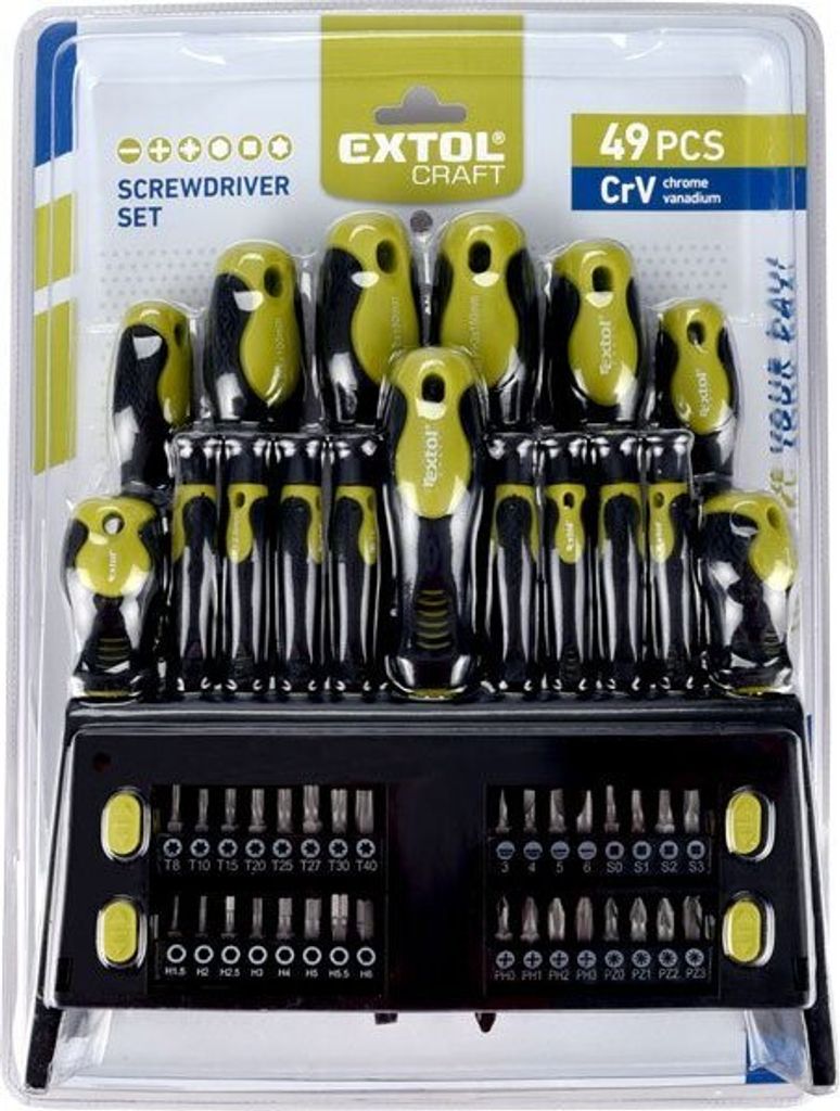Schraubendreher mit Spitzen Extol Craft (53146) Set 49-tlg., CrV