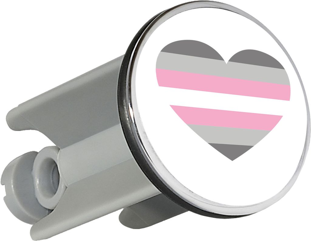 Huuraa Waschbeckenstöpsel Demigirl Pride Flagge LGBTQ Herz 4cm höhenverstellbar Abflussstopfen Geschenkidee