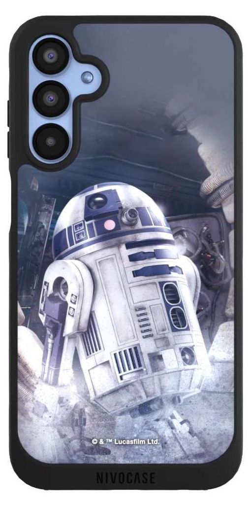 NIVOCASE Handyhülle für Samsung Galaxy A15 5G Hülle NIVOpure Case Schwarz Fanartikel Roboter Star Wars