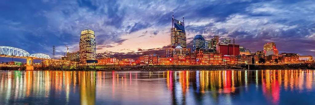 Puzzle 1000 pièces Panoramique Nashville Masterpieces pour adultes